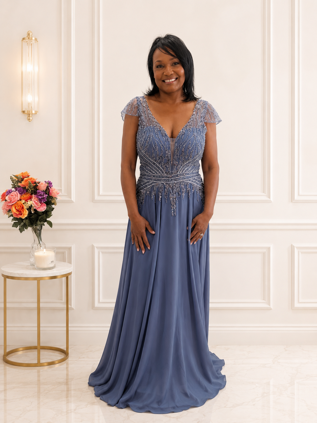 Sapphire Grace Gown